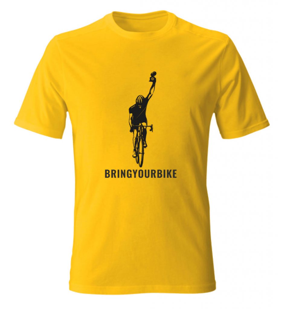 tshirt bringyourbike gold-man